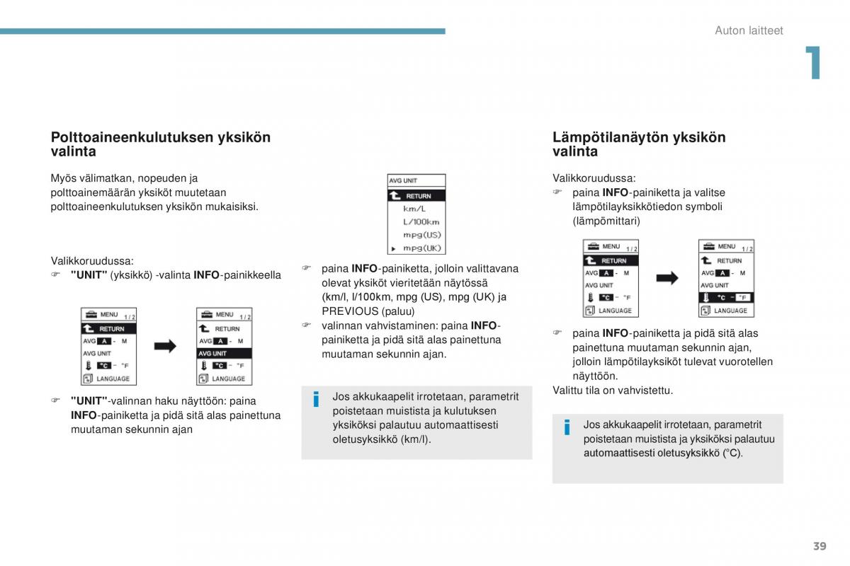 Peugeot 4008 omistajan kasikirja / page 41