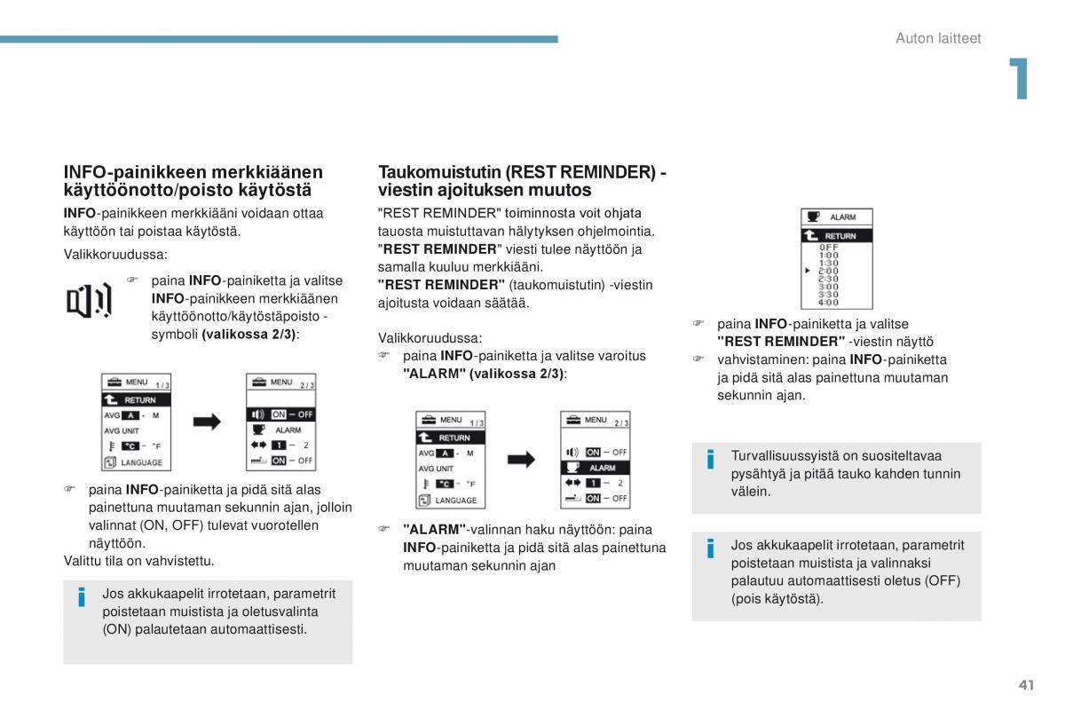 Peugeot 4008 omistajan kasikirja / page 43