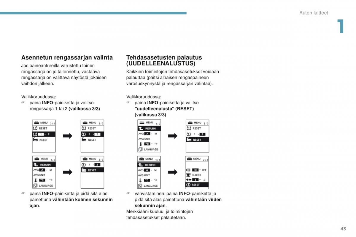 Peugeot 4008 omistajan kasikirja / page 45