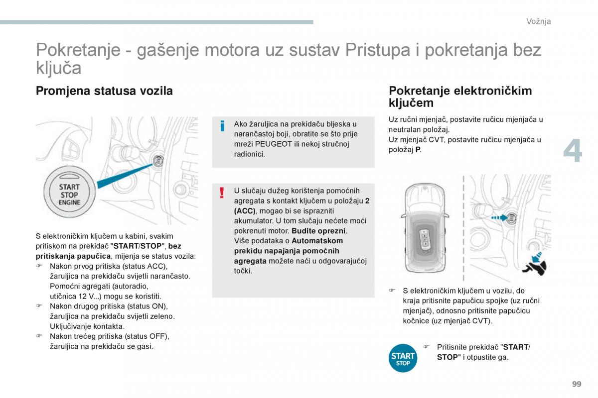 Peugeot 4008 vlasnicko uputstvo / page 101