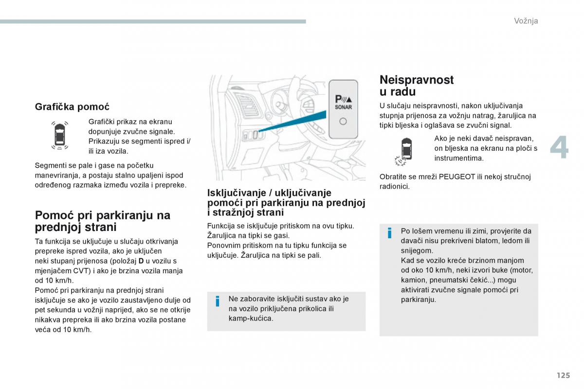 Peugeot 4008 vlasnicko uputstvo / page 127