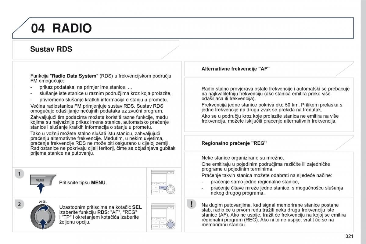 Peugeot 4008 vlasnicko uputstvo / page 323