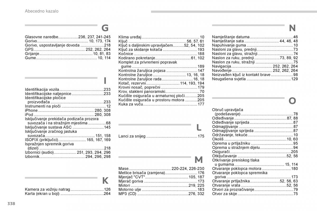 Peugeot 4008 vlasnicko uputstvo / page 340