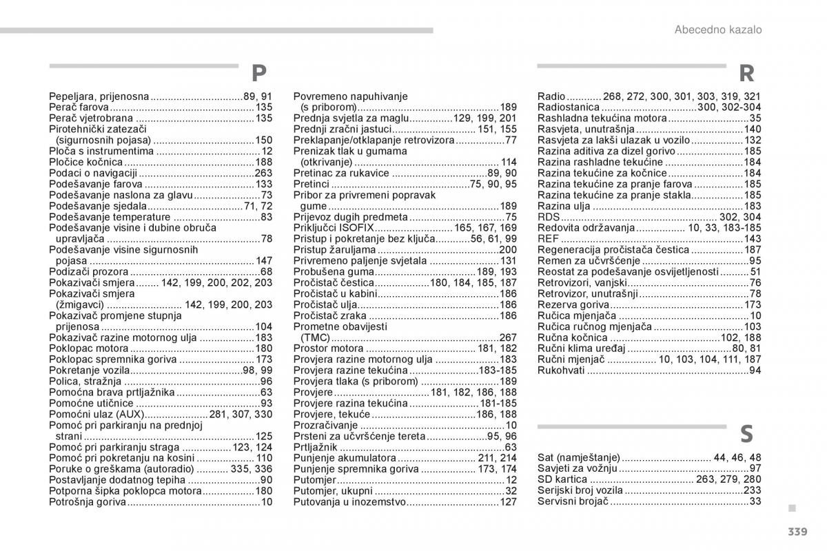 Peugeot 4008 vlasnicko uputstvo / page 341