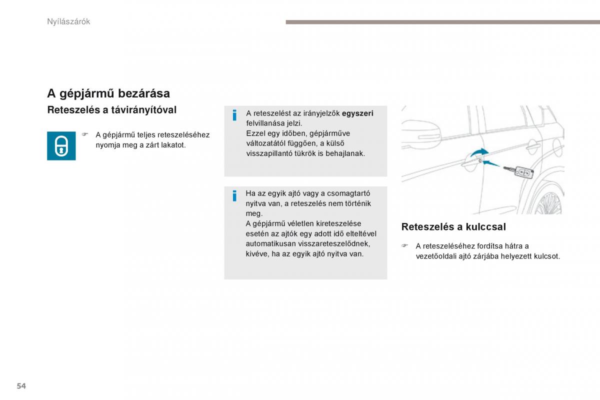 Peugeot 4008 Kezelesi utmutato / page 56