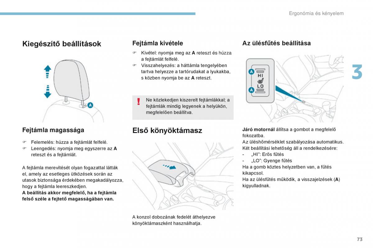 Peugeot 4008 Kezelesi utmutato / page 75