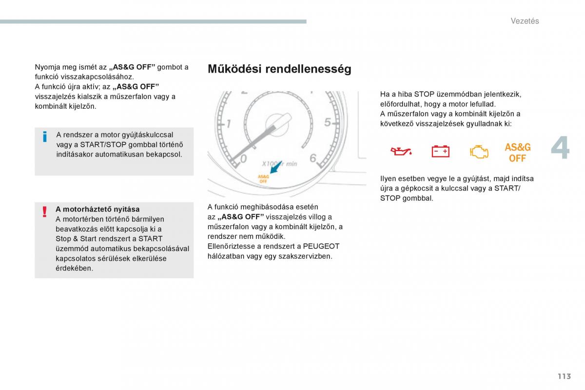 Peugeot 4008 Kezelesi utmutato / page 115