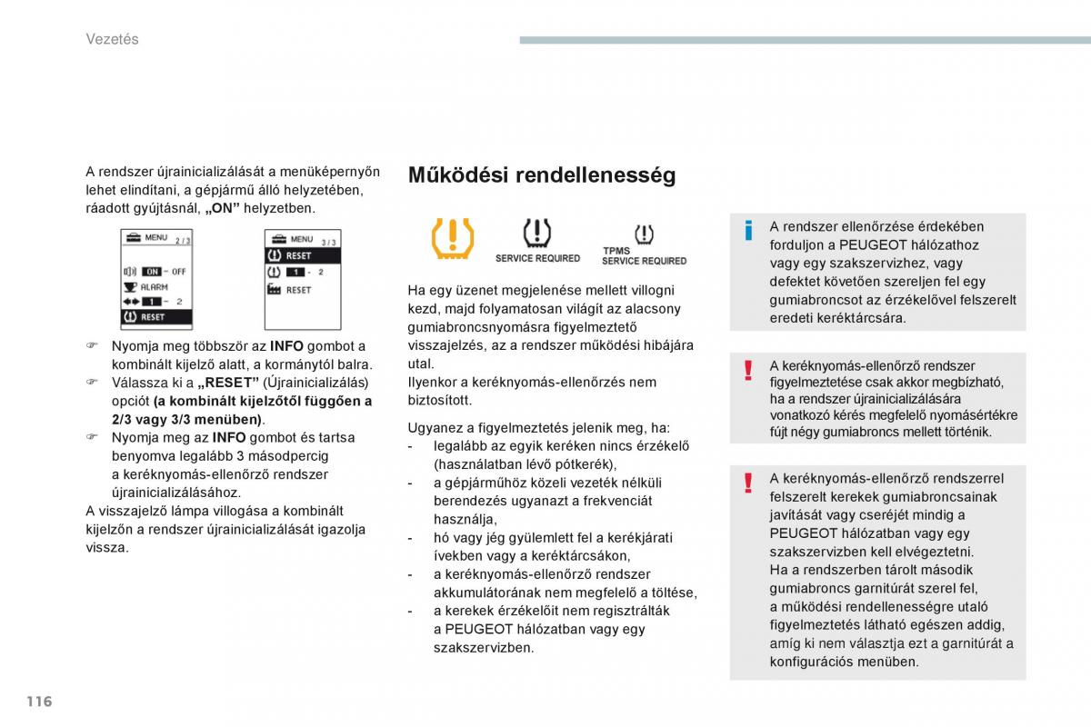 Peugeot 4008 Kezelesi utmutato / page 118