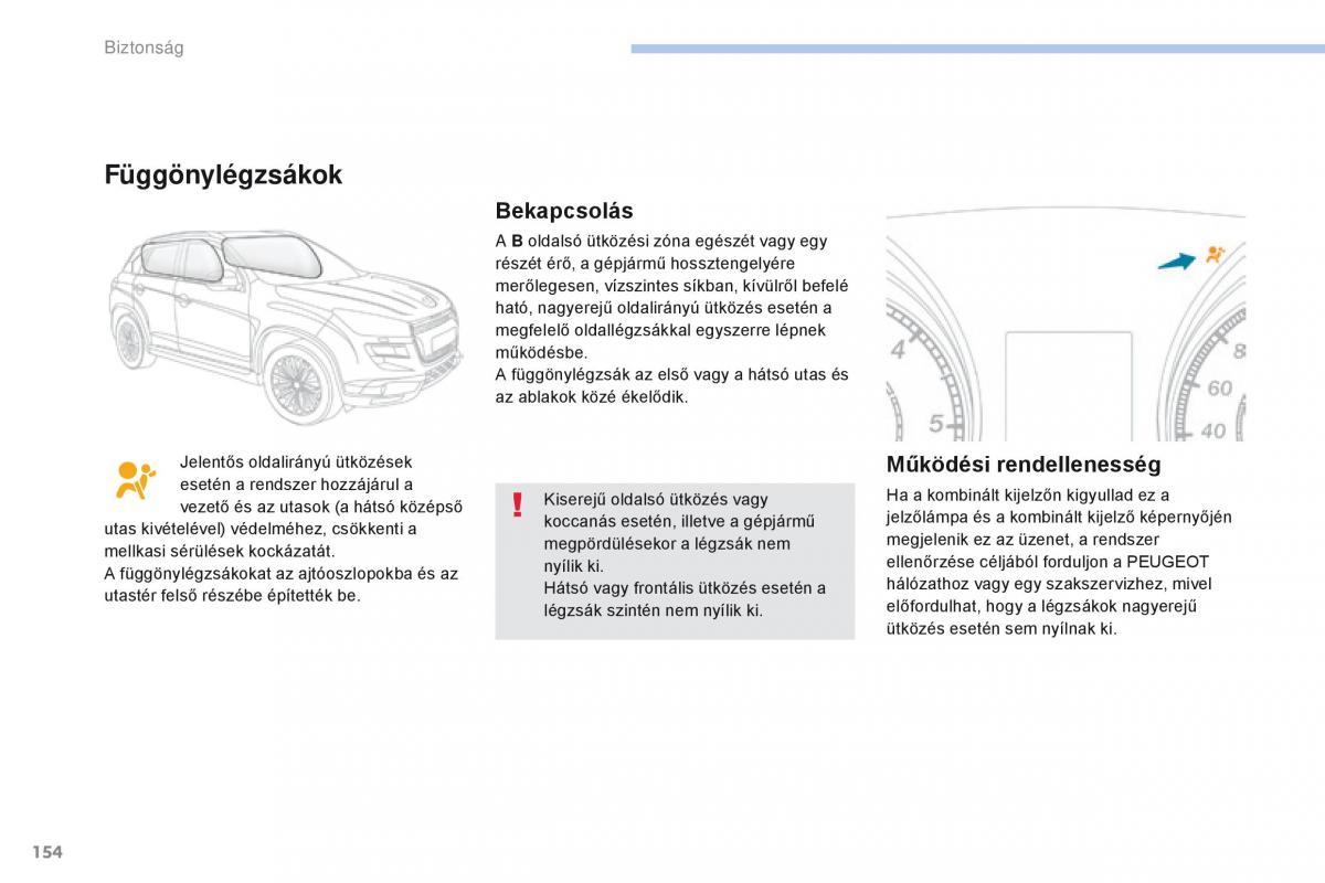 Peugeot 4008 Kezelesi utmutato / page 156