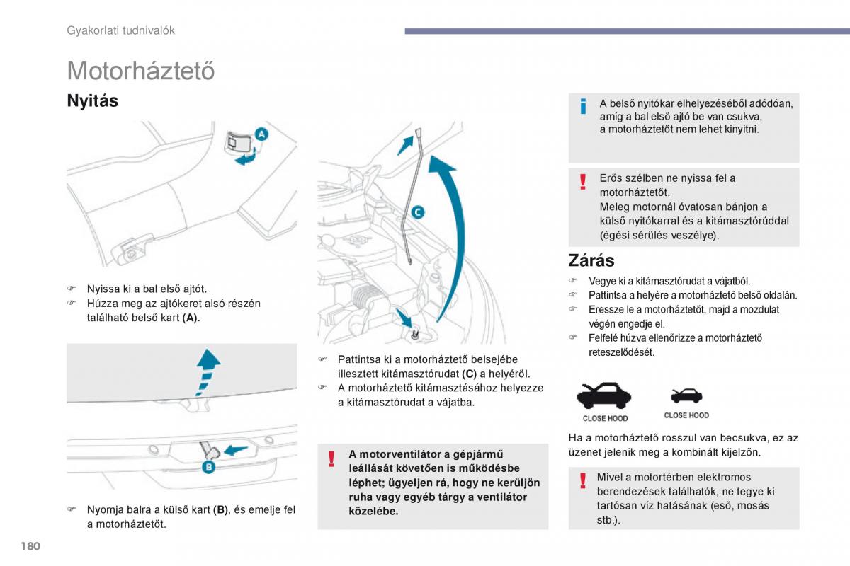 Peugeot 4008 Kezelesi utmutato / page 182