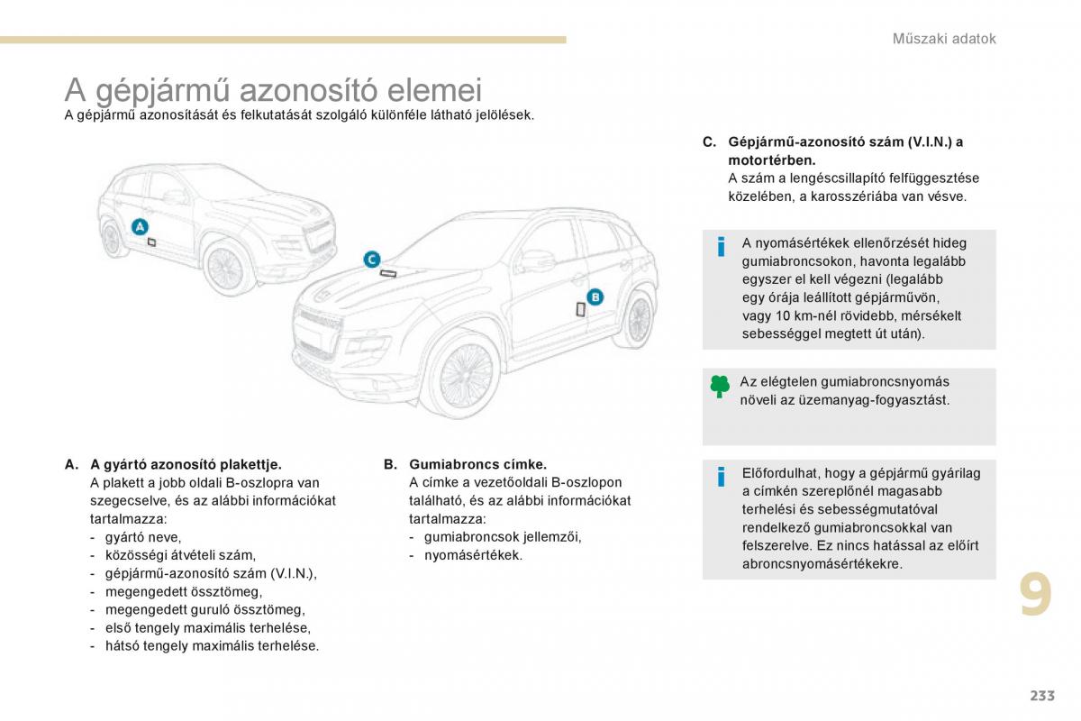 Peugeot 4008 Kezelesi utmutato / page 235