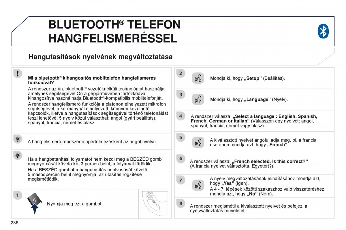 Peugeot 4008 Kezelesi utmutato / page 238