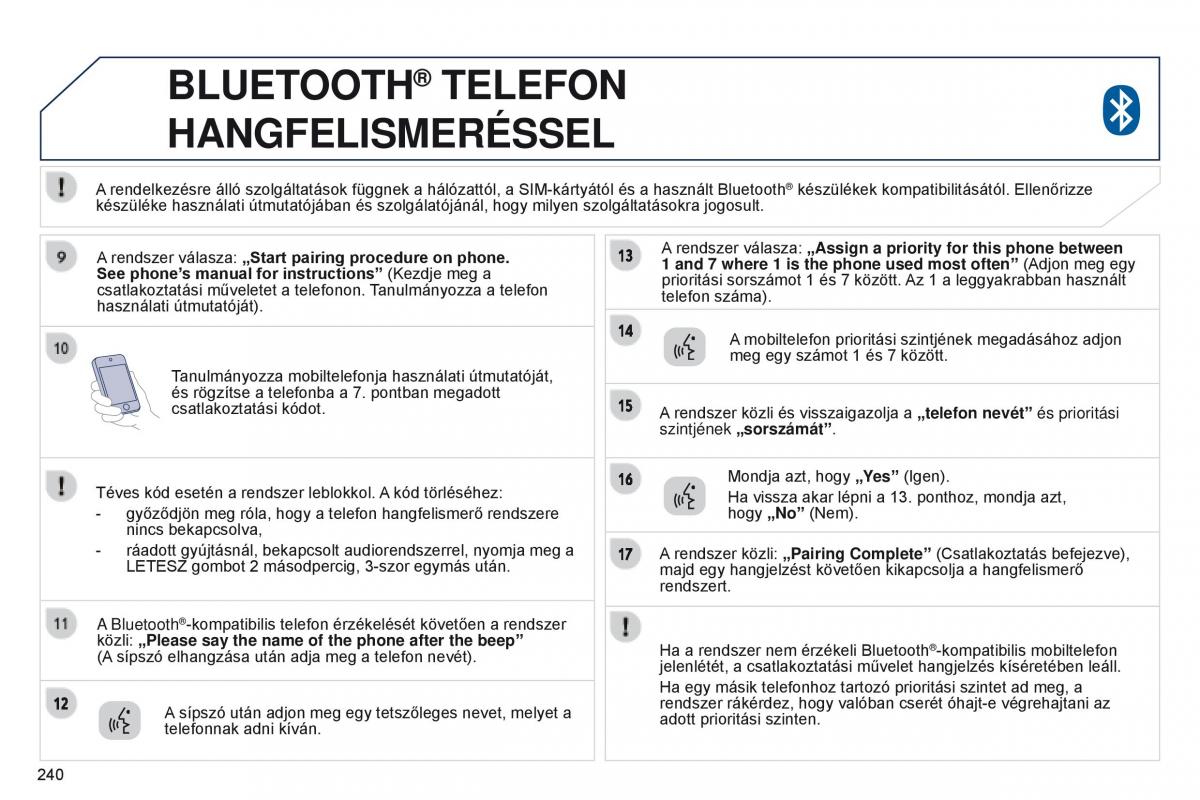 Peugeot 4008 Kezelesi utmutato / page 242