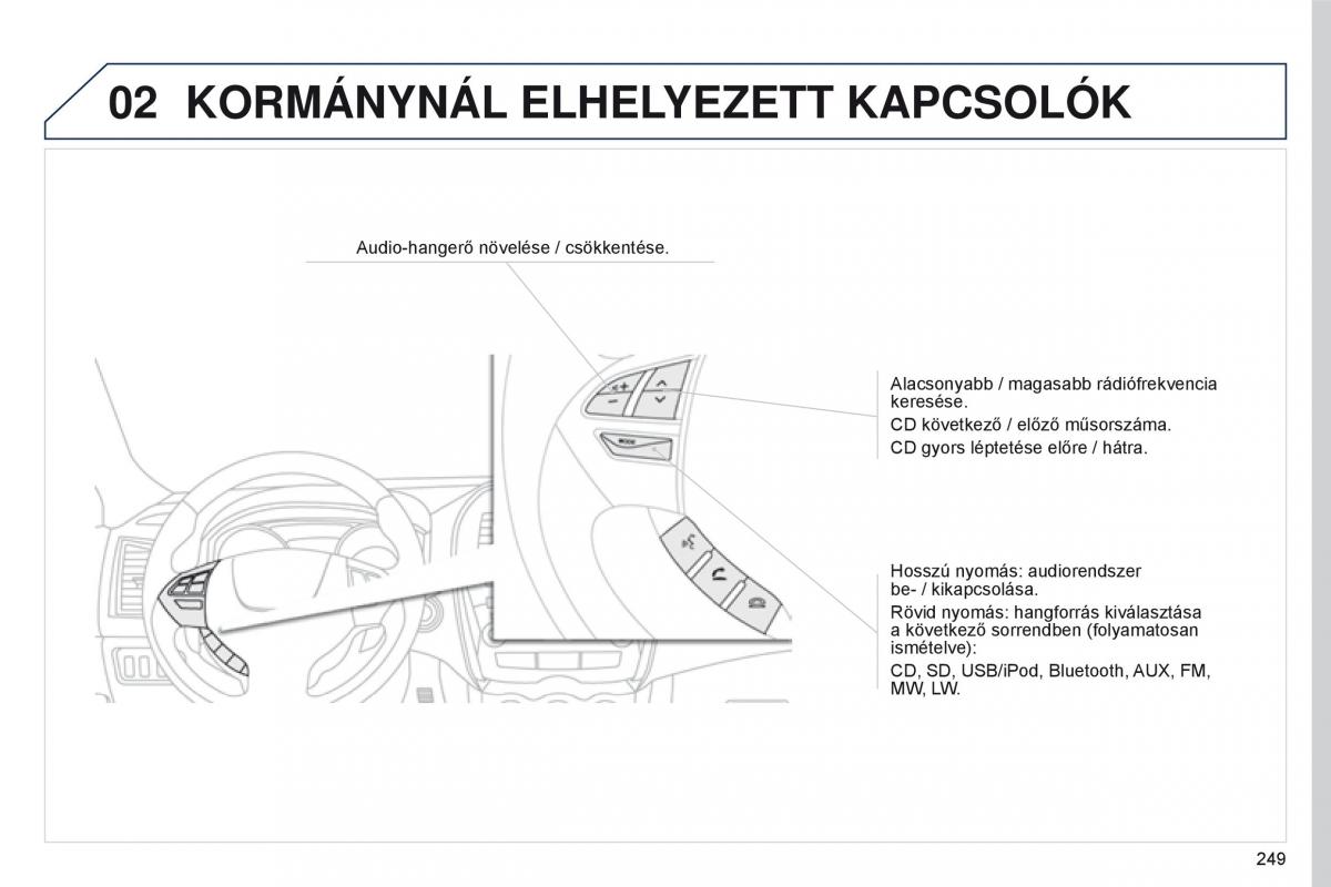 Peugeot 4008 Kezelesi utmutato / page 251