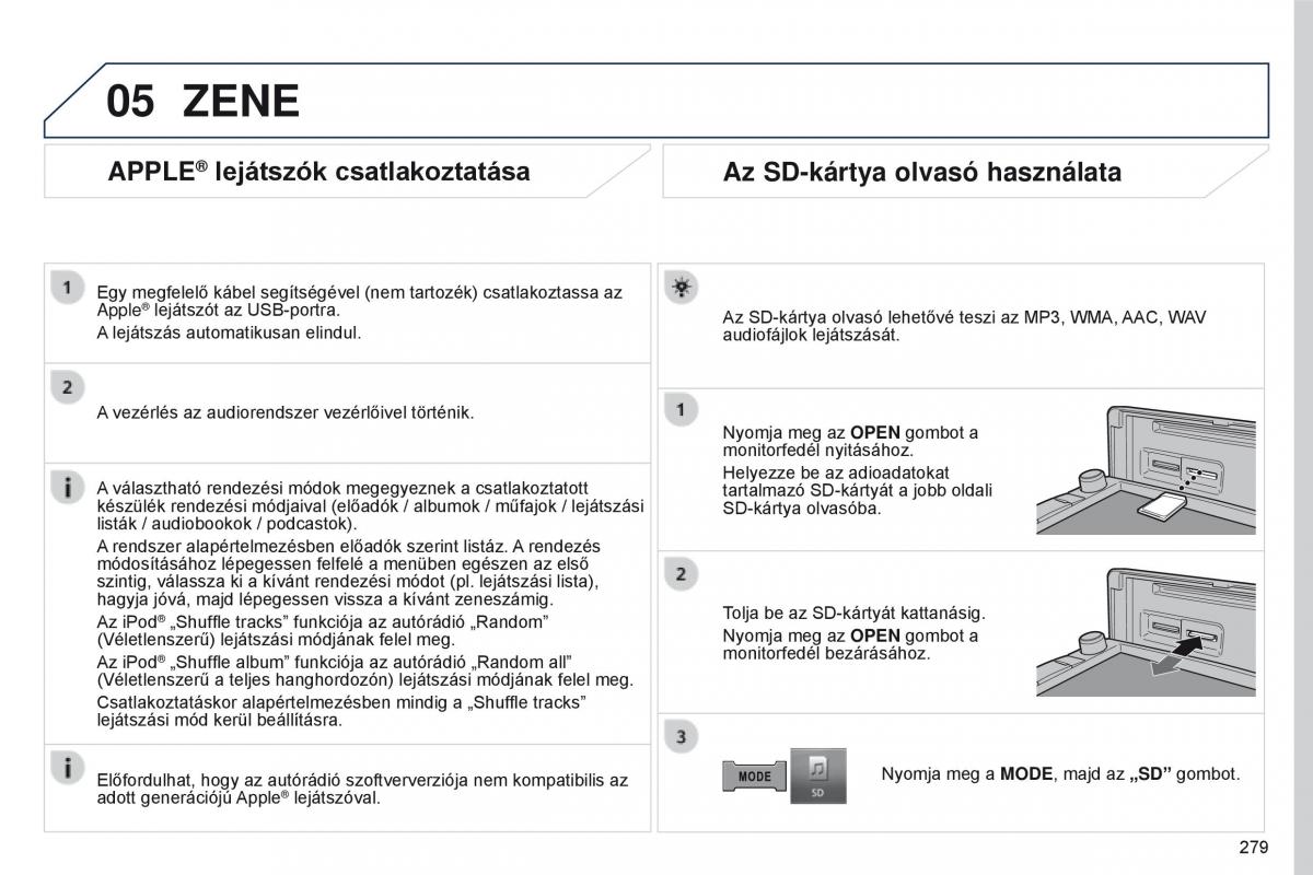 Peugeot 4008 Kezelesi utmutato / page 281