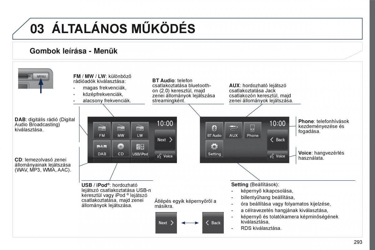 Peugeot 4008 Kezelesi utmutato / page 295