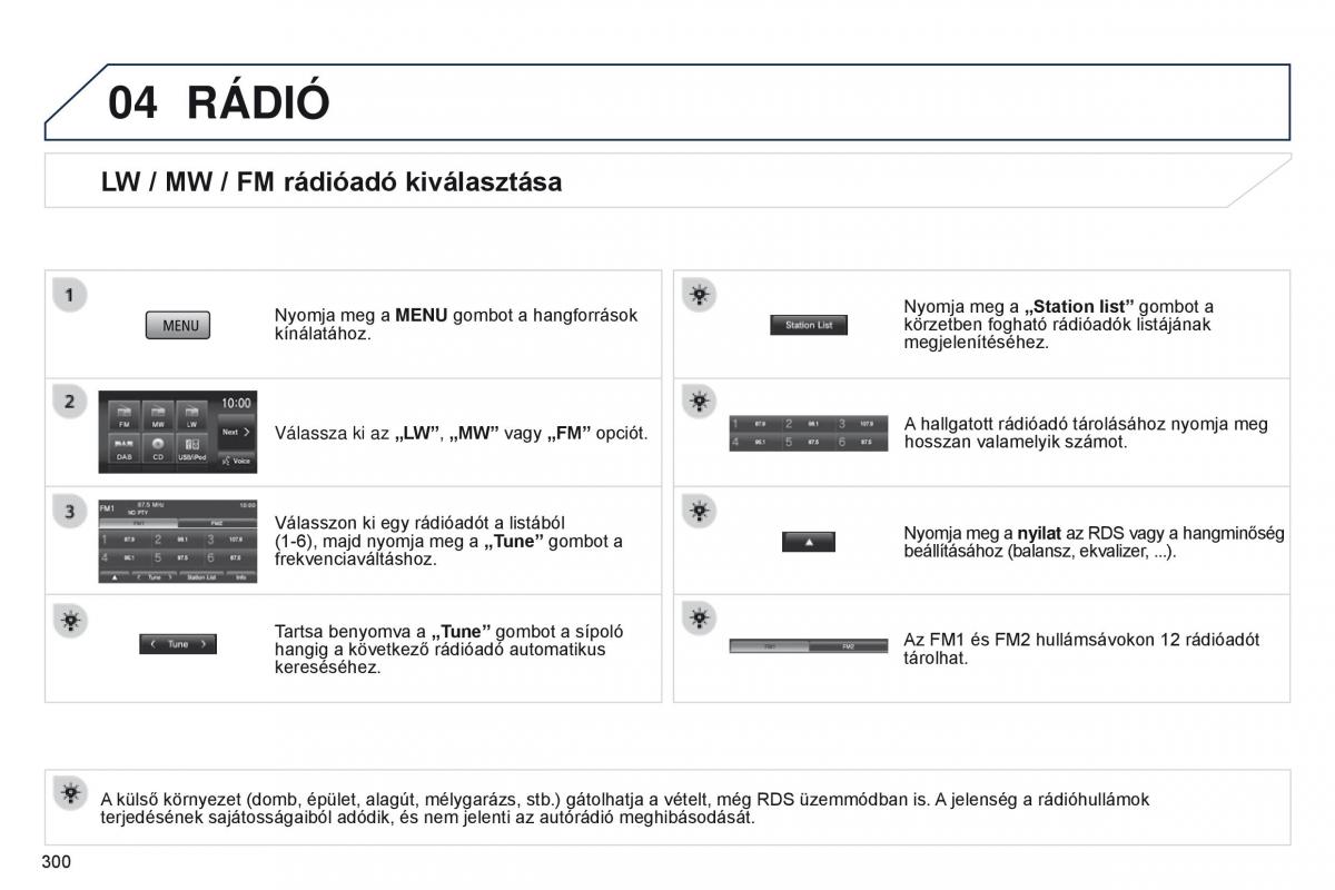 Peugeot 4008 Kezelesi utmutato / page 302