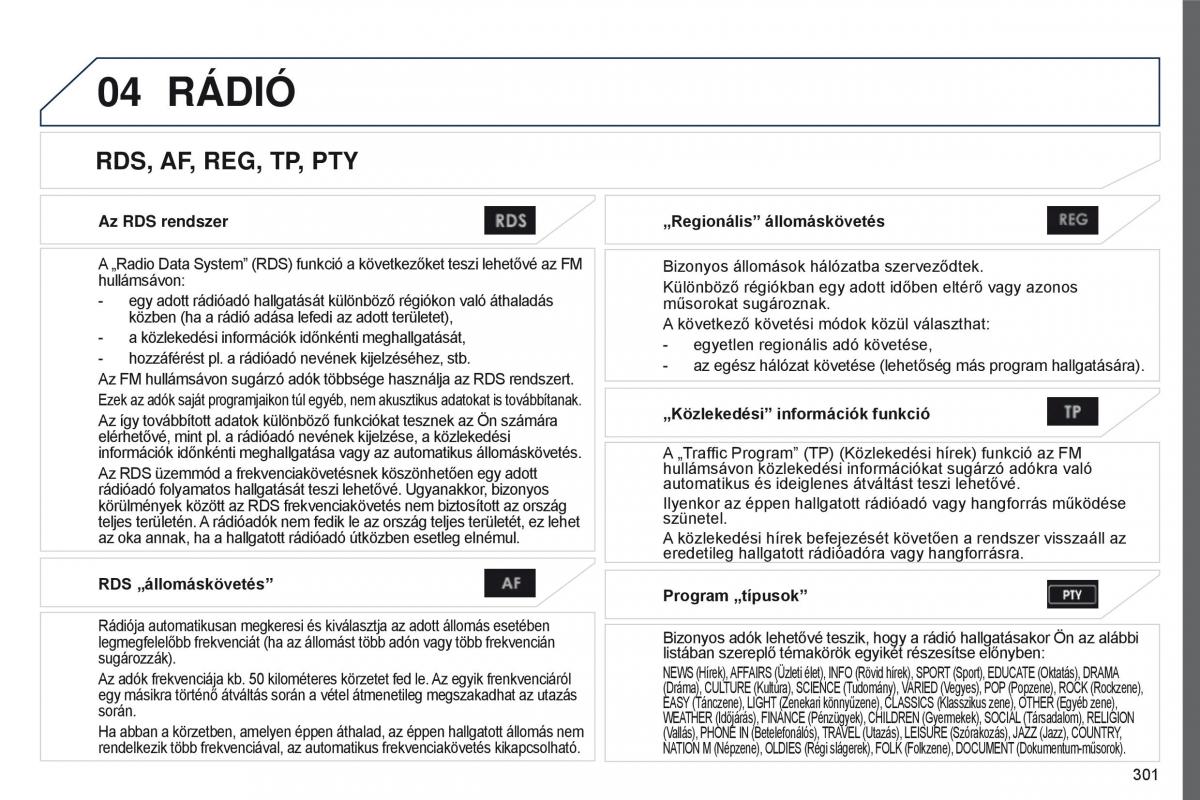 Peugeot 4008 Kezelesi utmutato / page 303