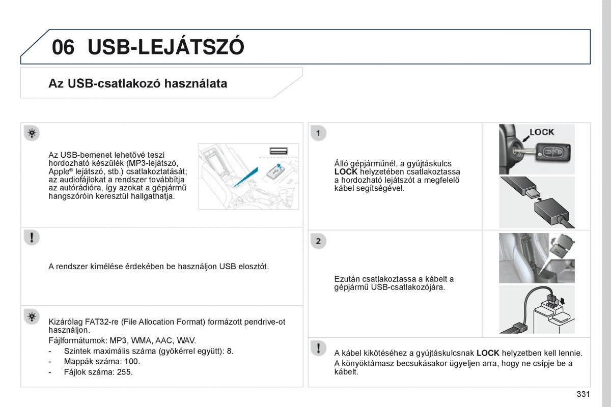 Peugeot 4008 Kezelesi utmutato / page 333