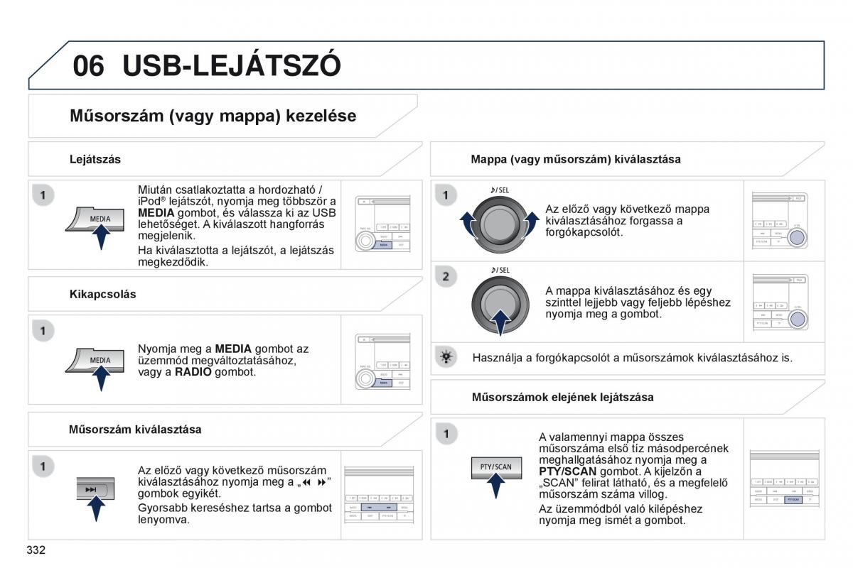 Peugeot 4008 Kezelesi utmutato / page 334