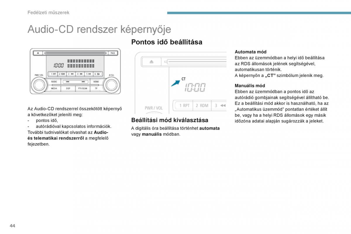 Peugeot 4008 Kezelesi utmutato / page 46