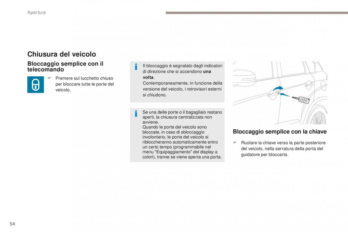 Peugeot 4008 manuale del proprietario / page 56