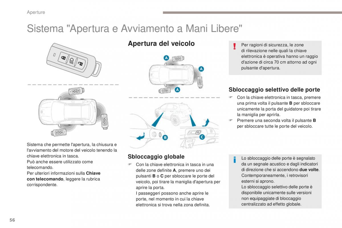 Peugeot 4008 manuale del proprietario / page 58