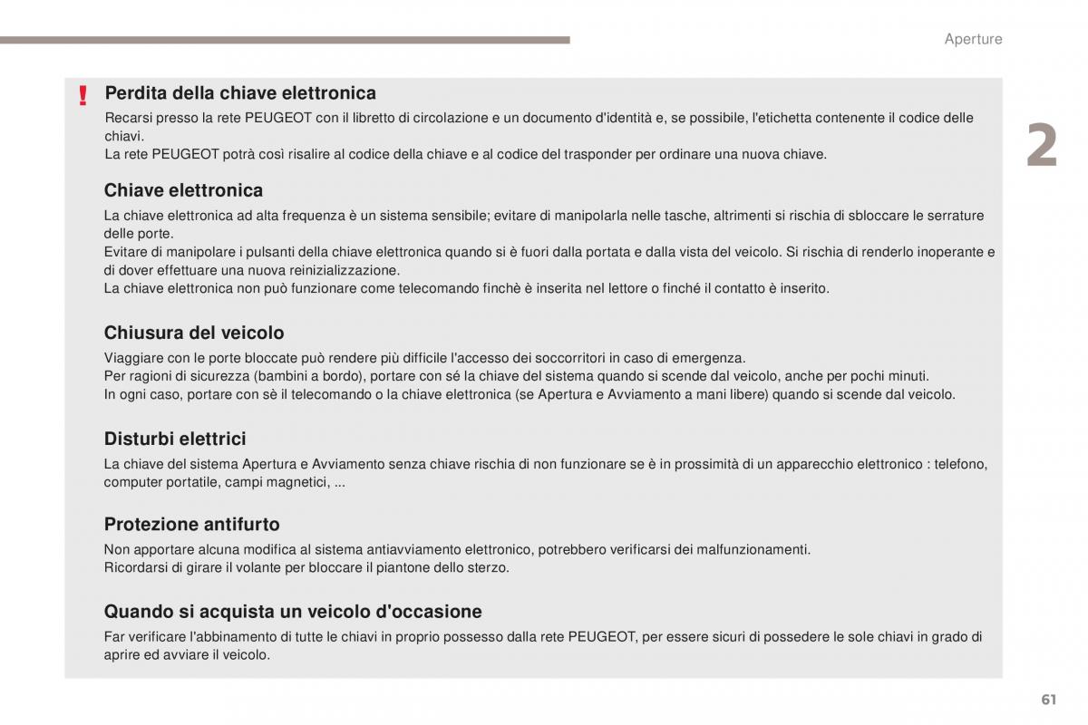 Peugeot 4008 manuale del proprietario / page 63