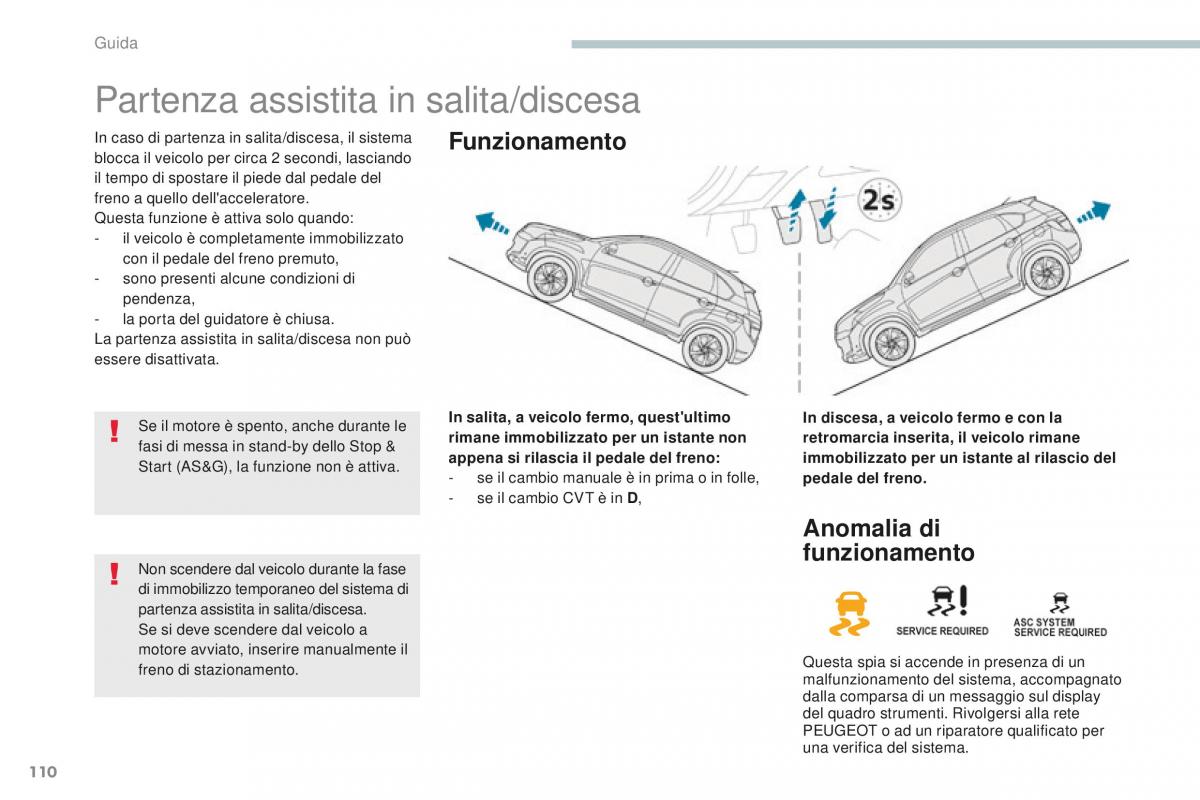 Peugeot 4008 manuale del proprietario / page 112