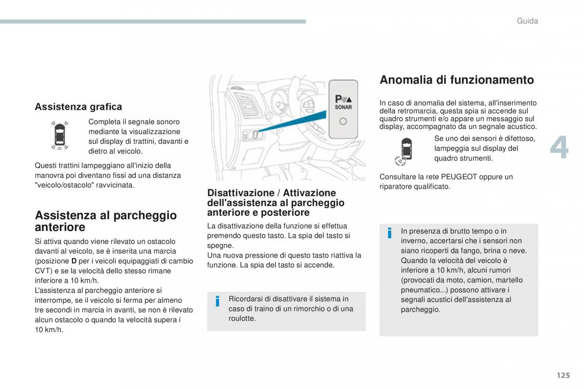 Peugeot 4008 manuale del proprietario / page 127