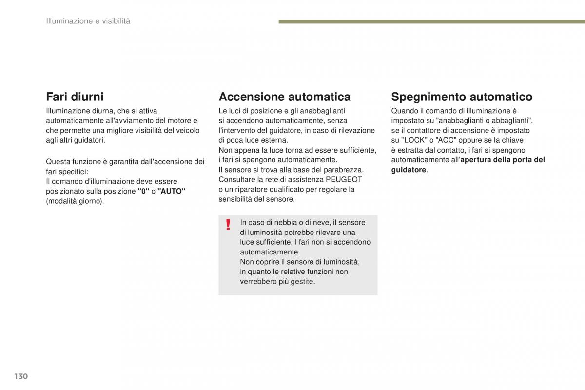 Peugeot 4008 manuale del proprietario / page 132