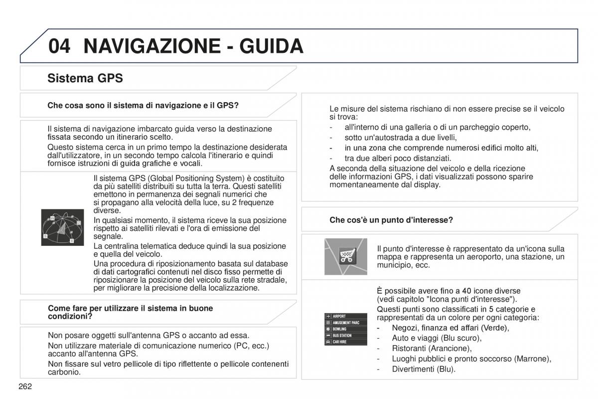 Peugeot 4008 manuale del proprietario / page 264