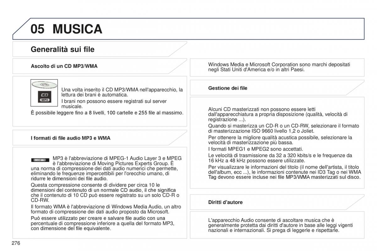 Peugeot 4008 manuale del proprietario / page 278