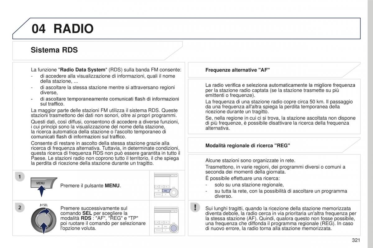 Peugeot 4008 manuale del proprietario / page 323