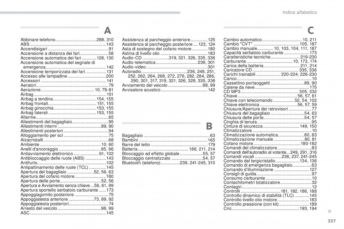 Peugeot 4008 manuale del proprietario / page 339