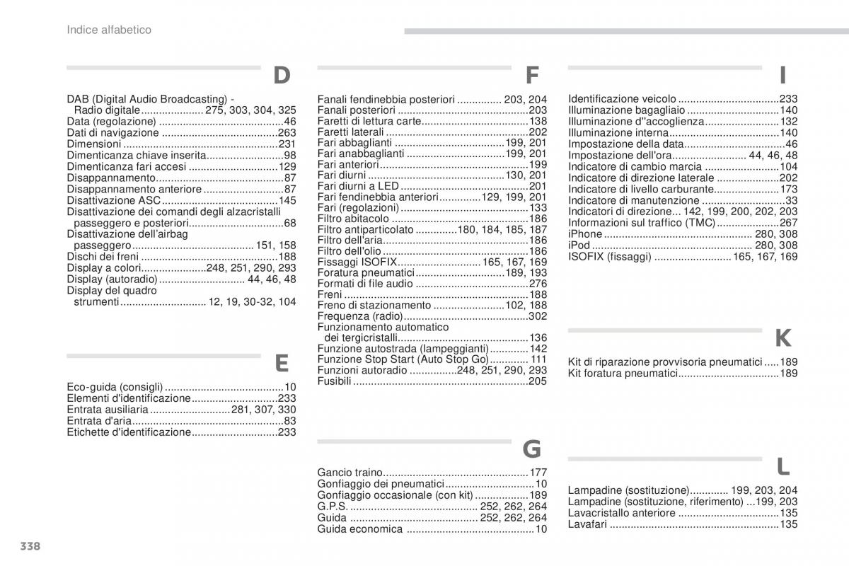 Peugeot 4008 manuale del proprietario / page 340