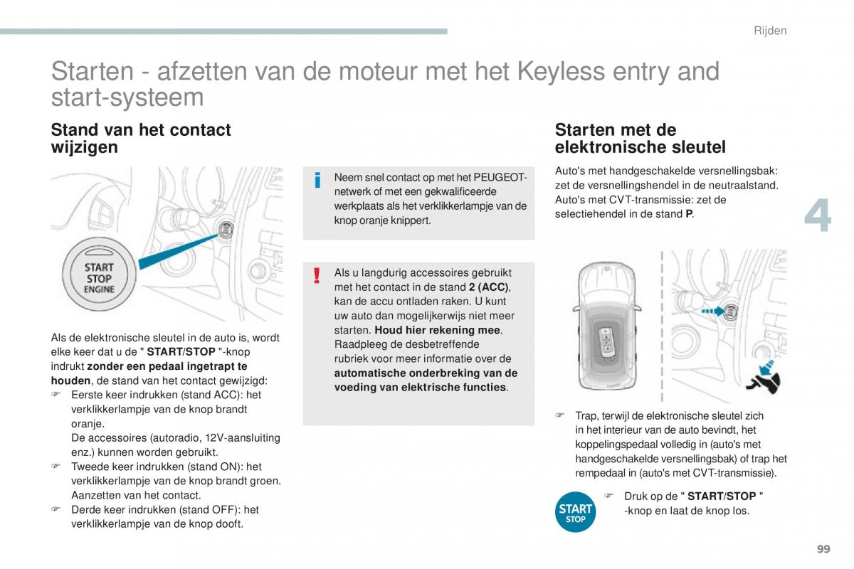 Peugeot 4008 handleiding / page 101