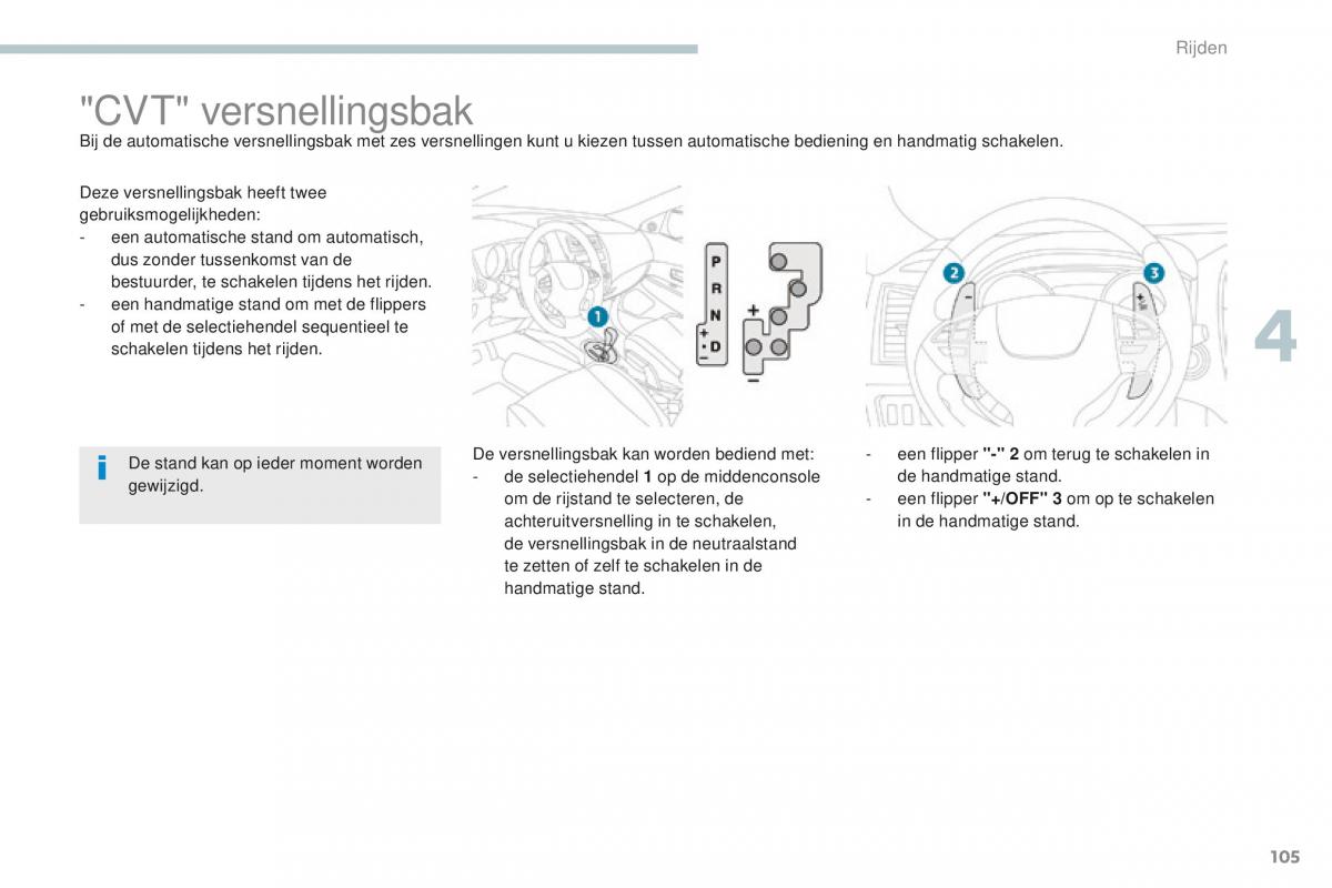 Peugeot 4008 handleiding / page 107