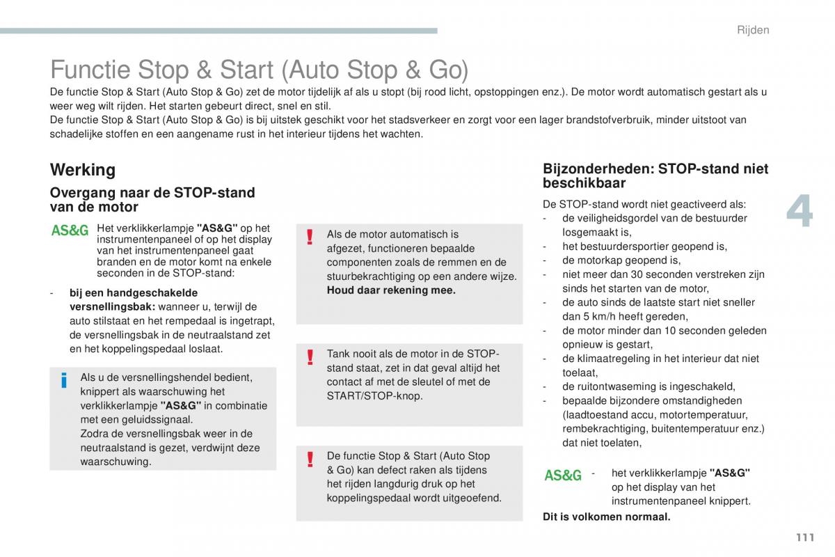 Peugeot 4008 handleiding / page 113