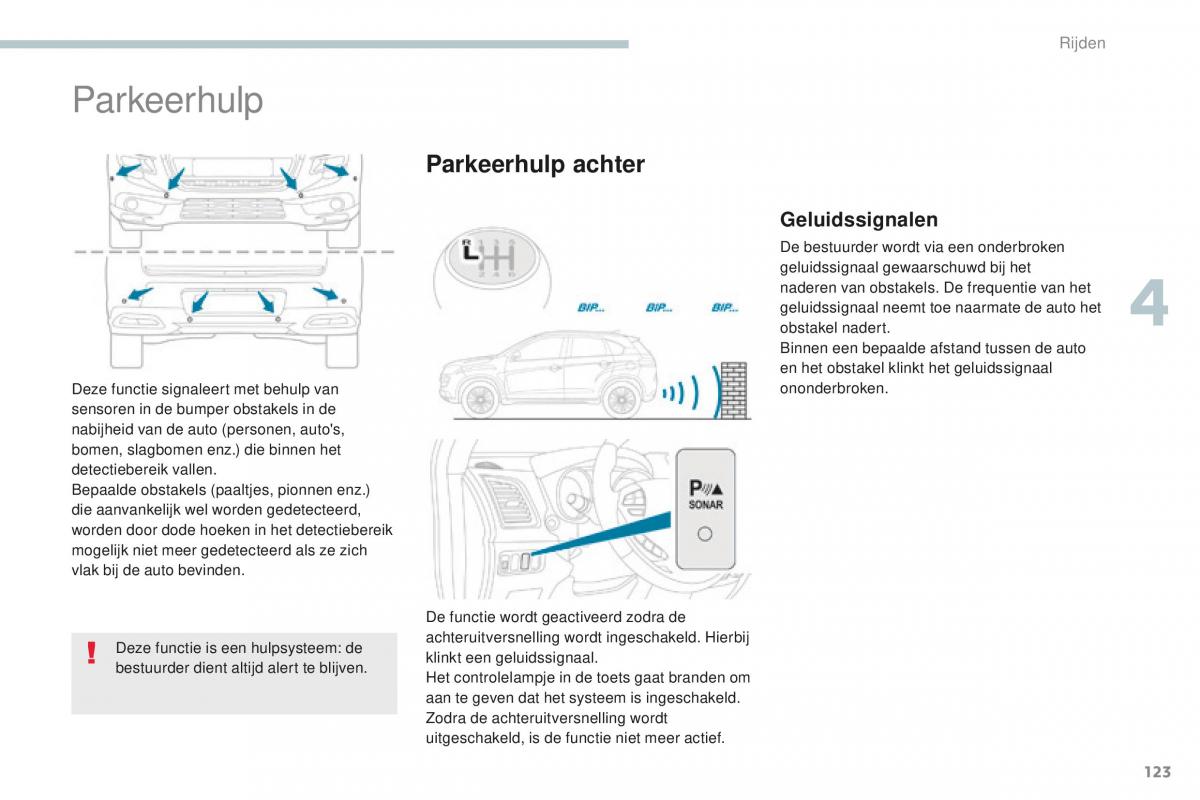 Peugeot 4008 handleiding / page 125