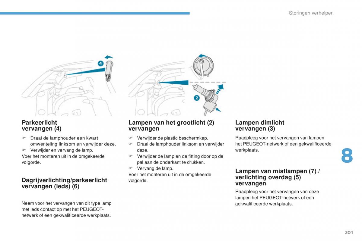 Peugeot 4008 handleiding / page 203