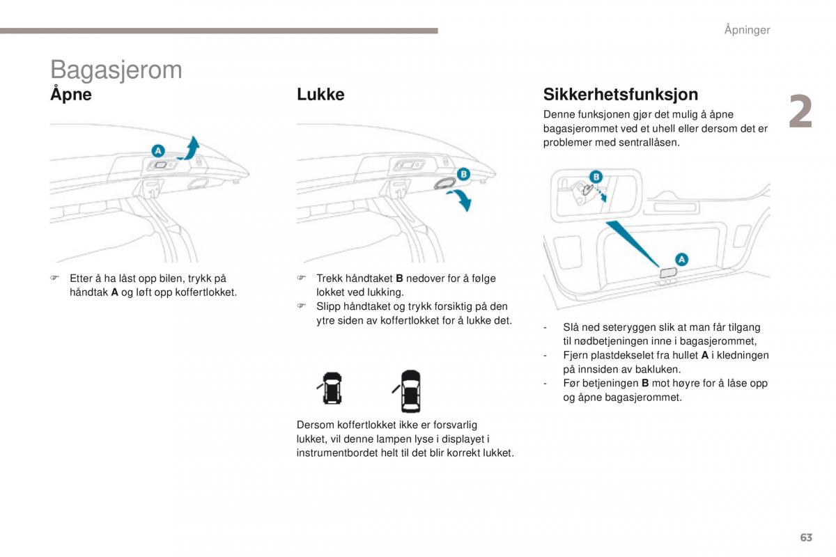 Peugeot 4008 bruksanvisningen / page 65