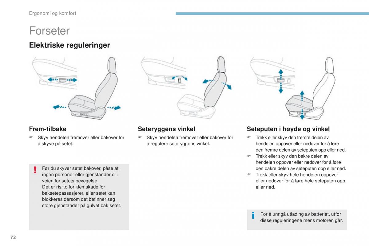 Peugeot 4008 bruksanvisningen / page 74