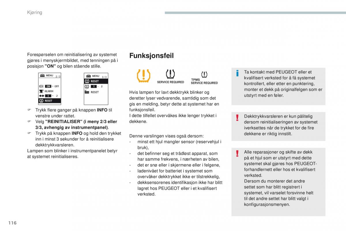 Peugeot 4008 bruksanvisningen / page 118