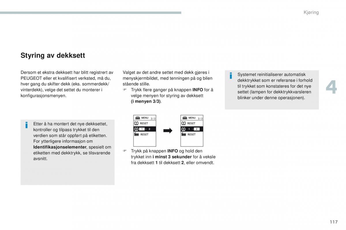 Peugeot 4008 bruksanvisningen / page 119