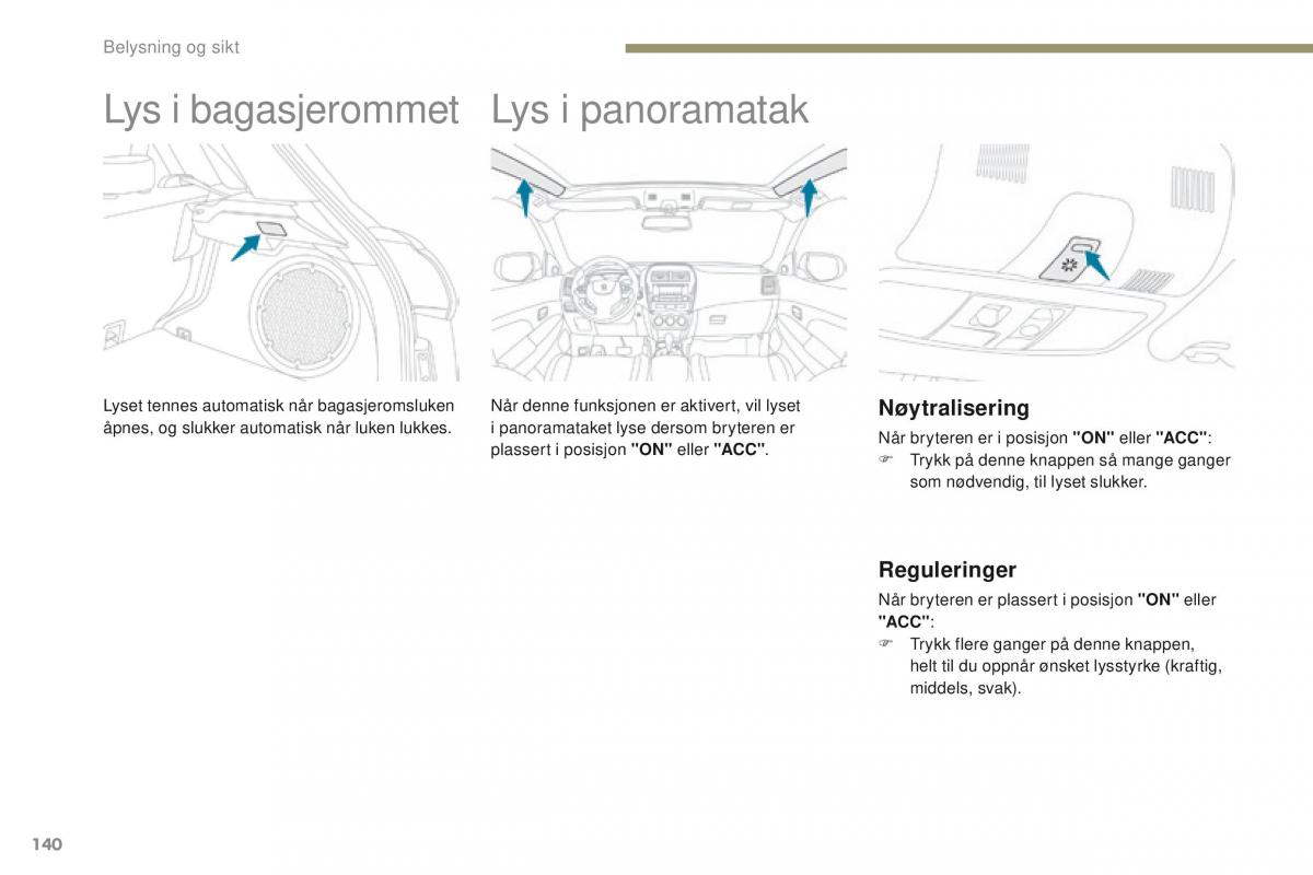 Peugeot 4008 bruksanvisningen / page 142