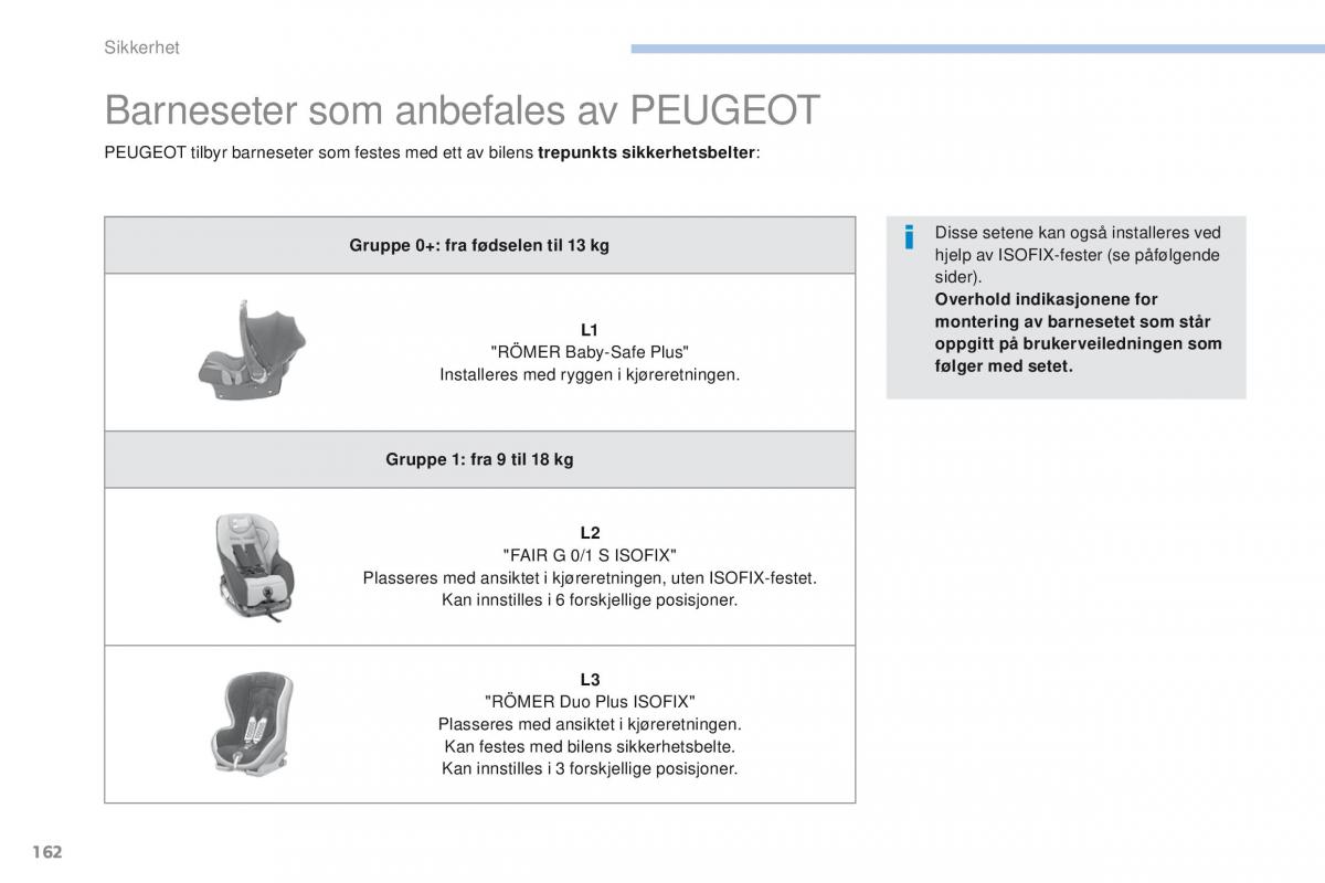 Peugeot 4008 bruksanvisningen / page 164