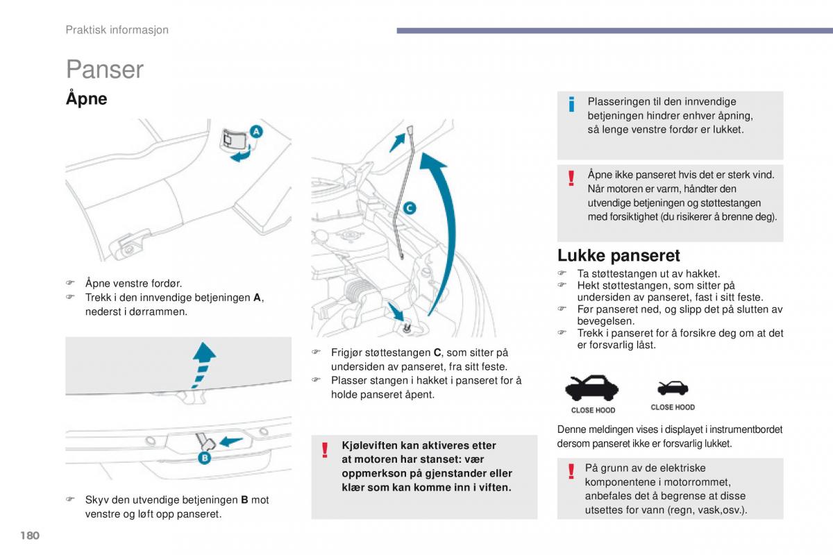 Peugeot 4008 bruksanvisningen / page 182