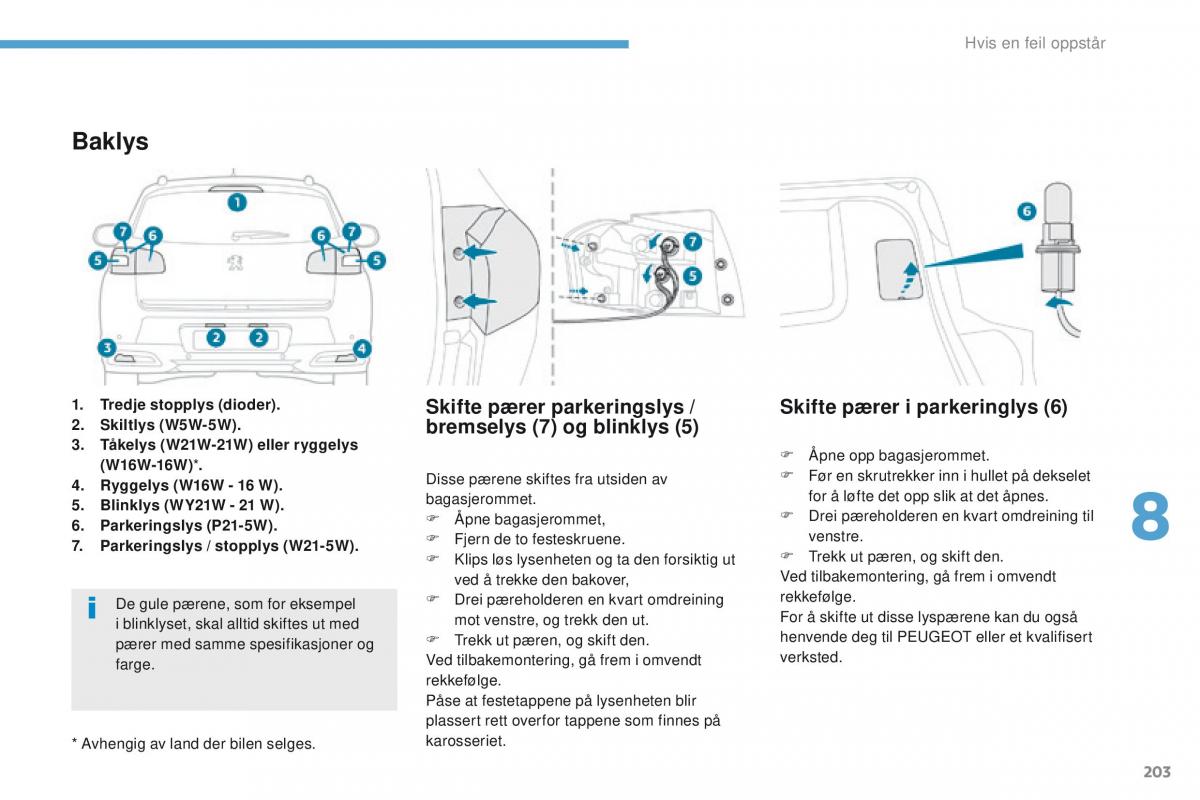 Peugeot 4008 bruksanvisningen / page 205