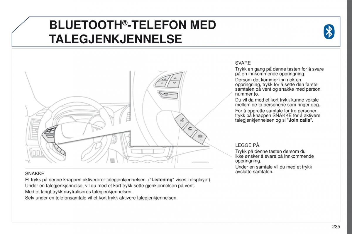 Peugeot 4008 bruksanvisningen / page 237